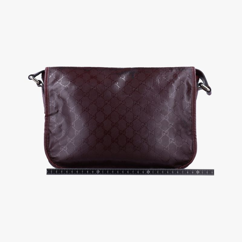 Guccigg Plus Messenger Wine Red PVC Coated Canvas 201732 I7033049