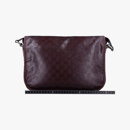 Guccigg Plus Messenger Wine Red PVC Coated Canvas 201732 I7033049