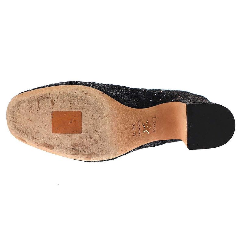 Christian Dior D-Circus Glitter Heel Boots Black 36