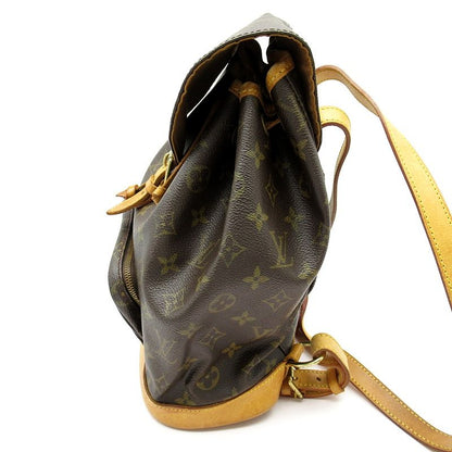 Louis Vuitton Montsouris mm M51136 Monogram Women's Backpack Daypack Brown