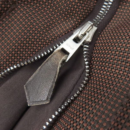 Hermes Tote Bag Her Line Cabas Canvas Brown Silver Hardware Brown