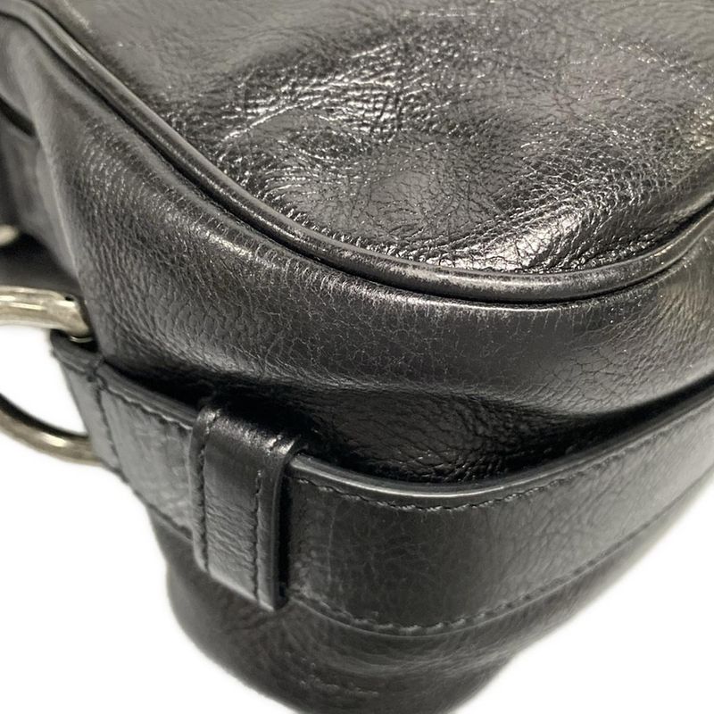 Yvessaint Laurent Rivegauche (ysl) Shoulder Bag Mombasa 105480 Black Leather