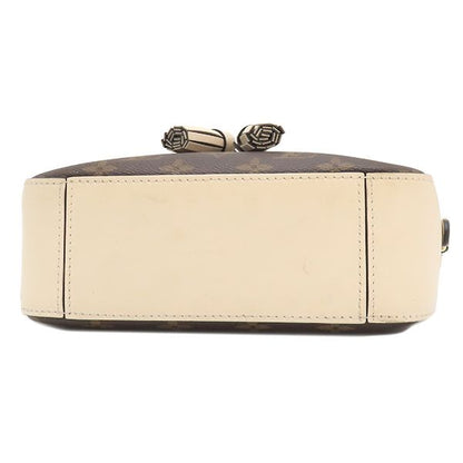 Louis Vuitton Shoulder Bag Saintonge Monogram Canvas Leather Clesme Gold