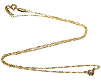 Tiffany & Co Pendant Necklace 18K Yellow Gold Diamond 018ct F-vvs1-3excellent-no