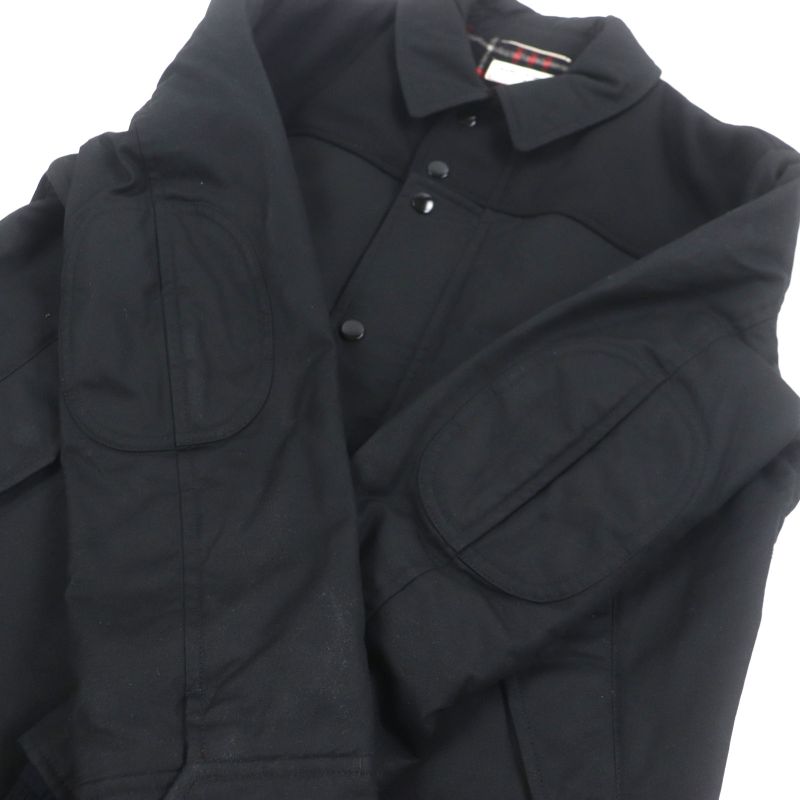  Saint Laurent Paris 486134 Checkered Lined Elbow Patch Cotton Double Zip Up