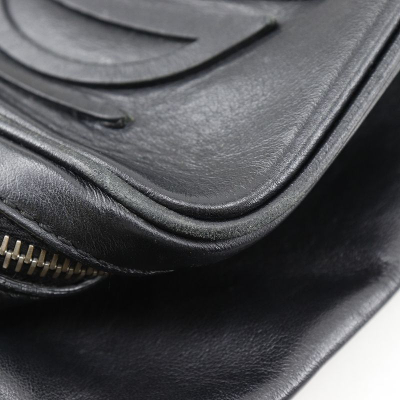 Fendi Fish Eye 2way Shoulder 7va526 Calf Black Unisex Body Bag