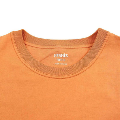 Hermes 22ss Dress Embroidered Pocket Dress 2e4508du Orange 36