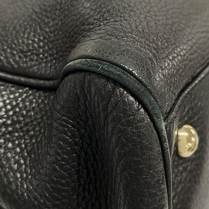 Gucci Bamboo Shopper Tote Bag 323660 Black And Brown Leather