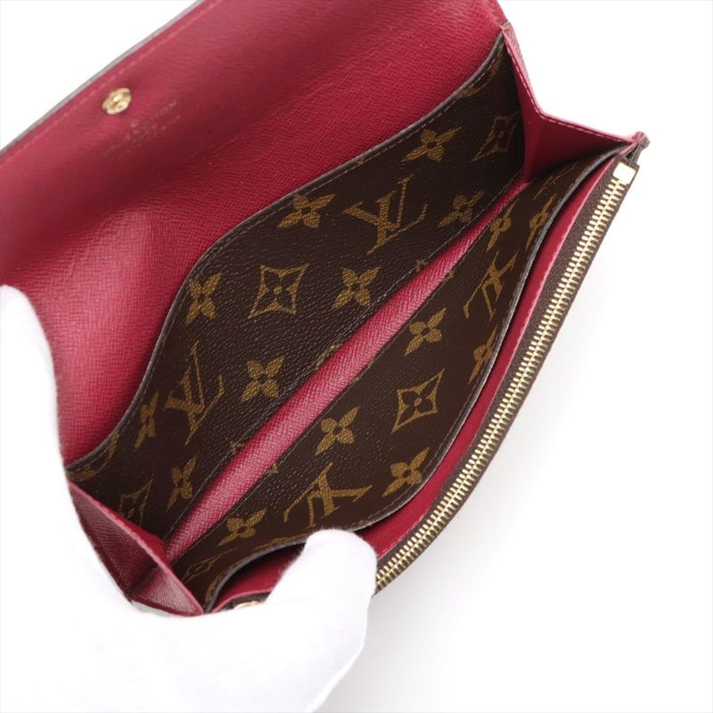 Louis Vuitton Monogram Portefeuille Emilie Zipper Long Wallet M41943 Brown ×