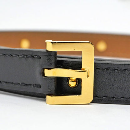 Hermes Belt Pop H Courte 15 80cm (31.50in) Black Gold Hardware B