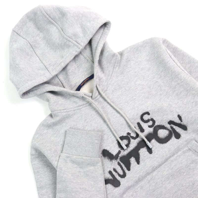 Louis Vuitton Hly68w 100% Cotton Logo Print Neon Workingman Pullover Hoodie