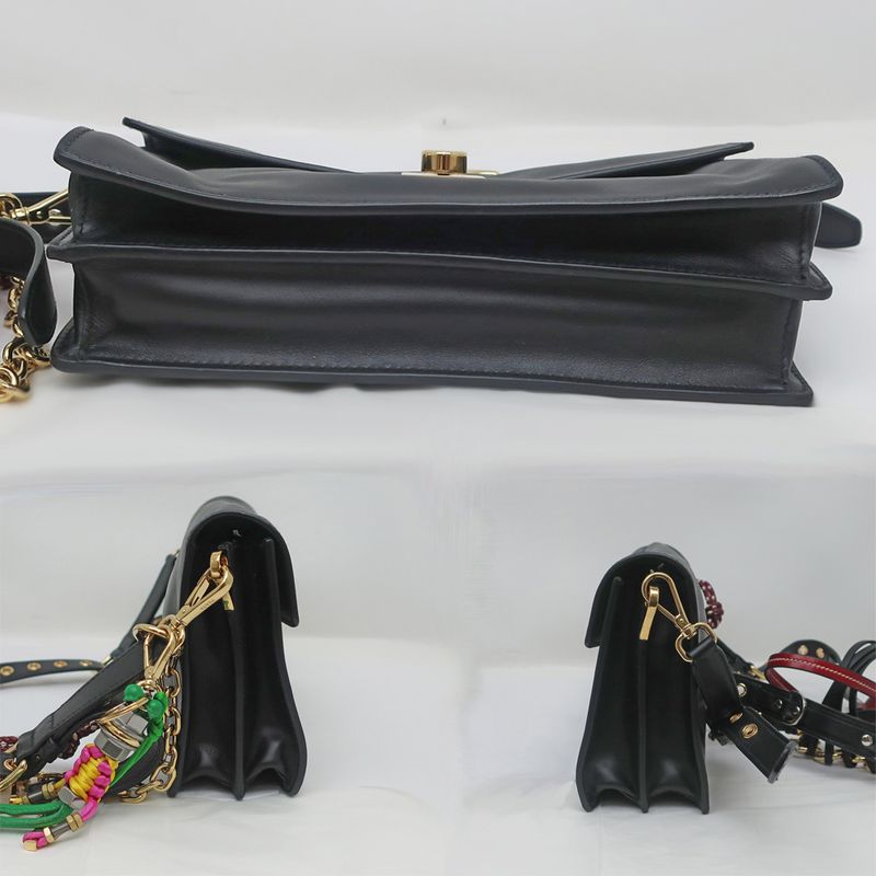 Prada Soft Sound Small Leather Shoulder Bag With Prada Charm 1bd379