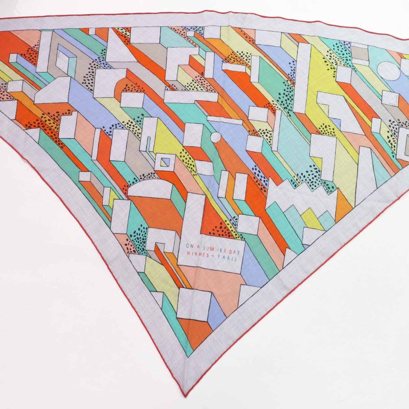 Hermes H363048s Hth2305 Triangle JEAN ON A Summer DAY ON A Summer DAY Cashmere