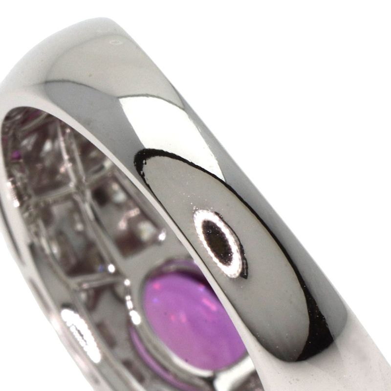 Bvlgari Bulgari Pink Sapphire Pavé Diamond Ring And Ring 18K White Gold Ladies