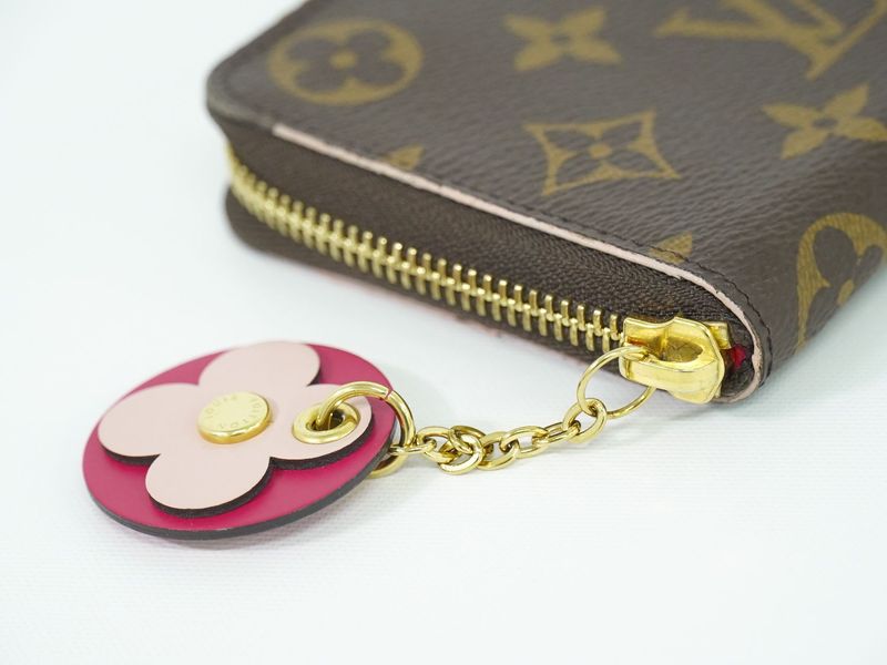 Authentic Louis Vuitton LV Portefeuille Clemence Monogram Long Wallet Brown