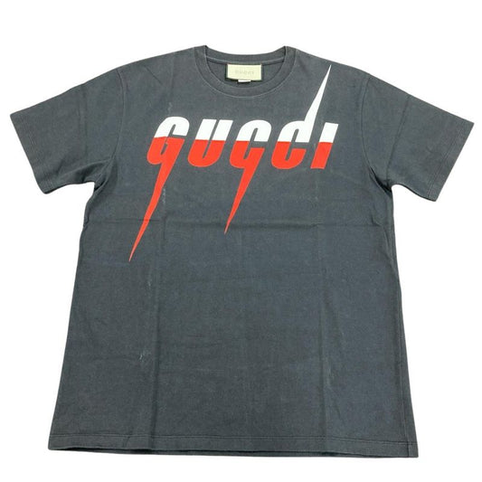 Gucci Blade Print Short Sleeve T-shirt Cotton 565806 Black S Men's
