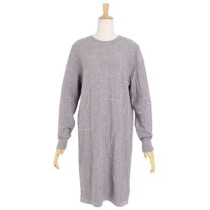 Hermes Knit 20AW Dress Sweater Long Sleeve Total Top Women 38(M Equivalent) Gray