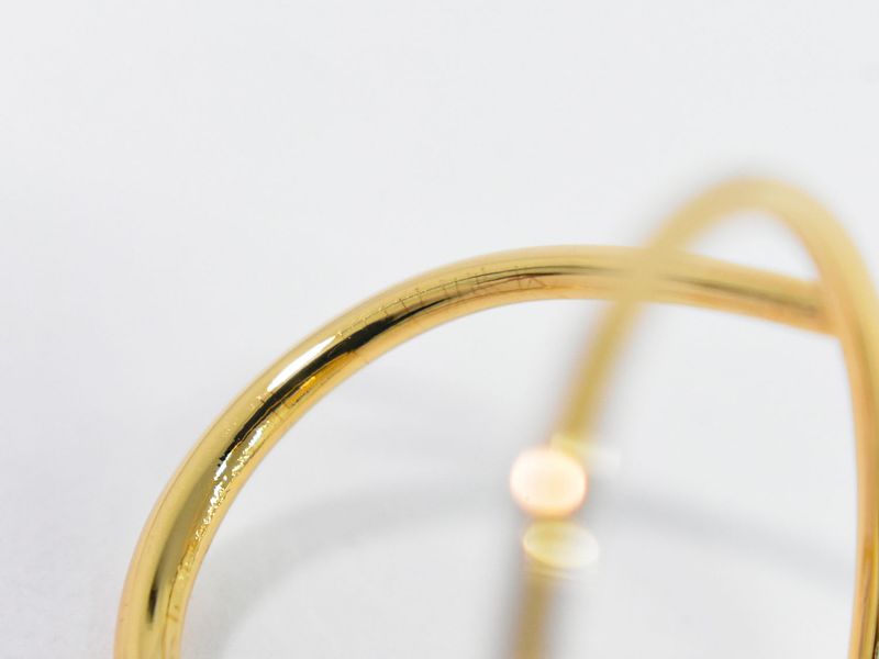 Authentic Louis Vuitton LV Eclipse Faux Pearl Ring M Size 14 GP Gold Plated