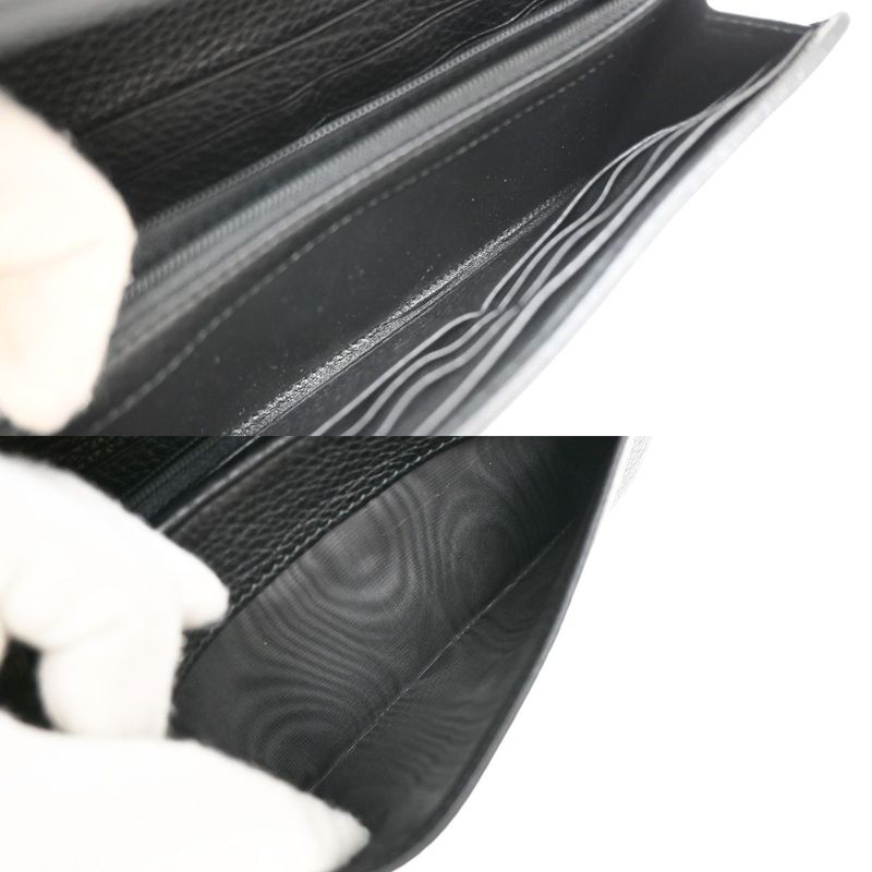 Gucci Long Wallet Fold Wallet Leather Black 65kb005
