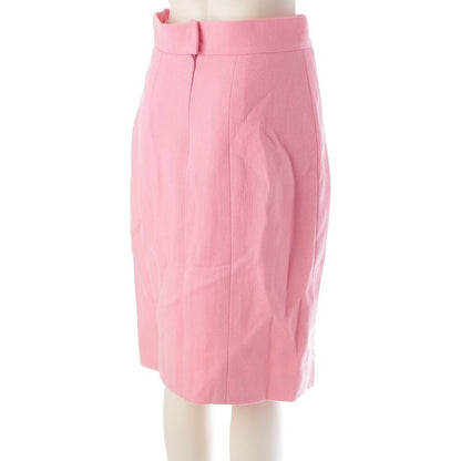 Chanel Vintage Wool Vintage Collarless Jacket Skirt Setup Suit Pink