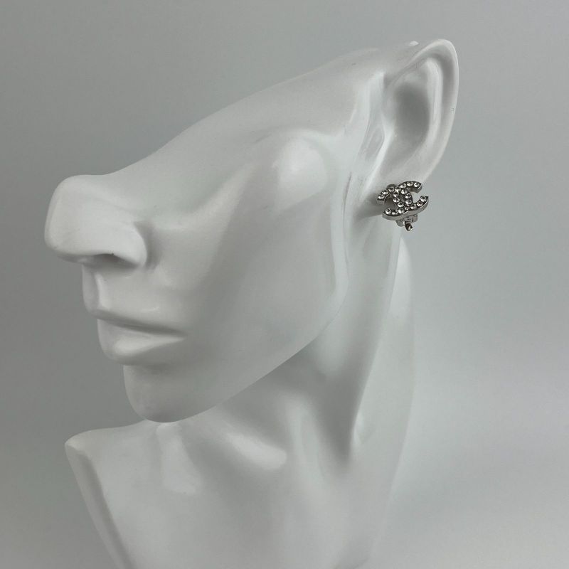 Chanel Coco Mark Accessories Earrings Silver 05V Vintage Women's