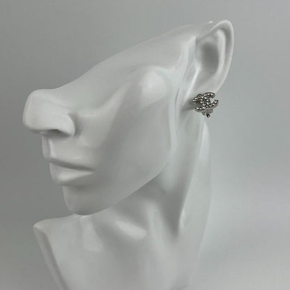 Chanel Coco Mark Accessories Earrings Silver 05V Vintage Women's