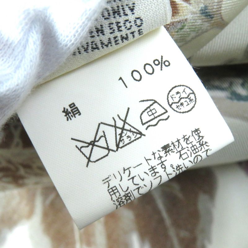 Hermes Vintage Tourbillon Swirls 100% Silk Margiela Period Fallen Leaves Long