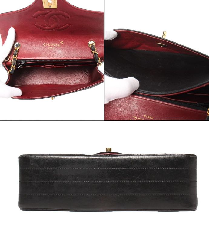 Translated Chanel Chain Shoulder Bag Single Chain Lambskin Gold Hardware