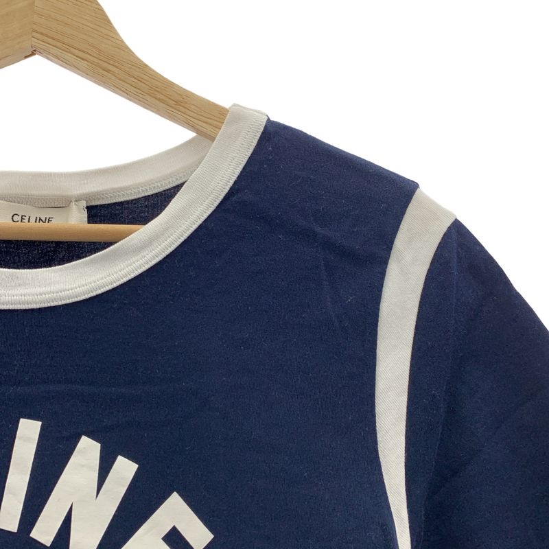 Celine | 2022aw | 16 Boxy Logo Crew Neck T-shirt Cut And Sewn | M | Dark Navy