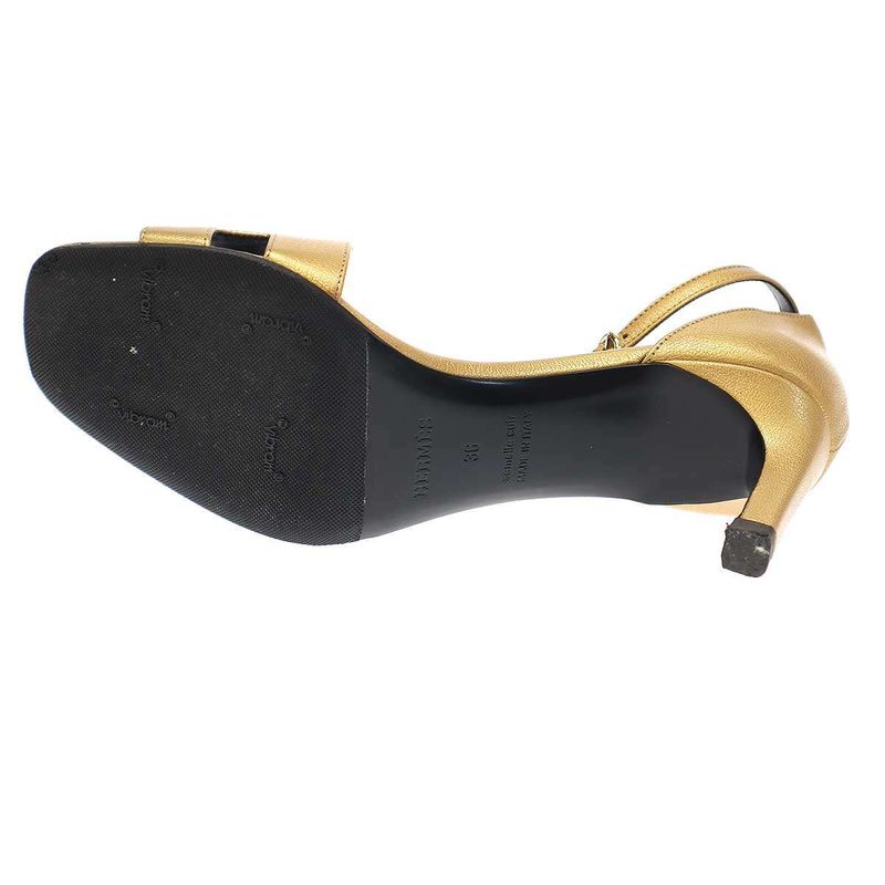 Hermes Joy 70 Joy Ankle Strap Sandals Bl2421207 Gold Tone 36