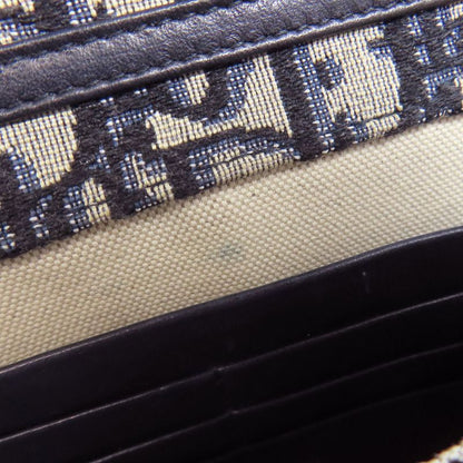 Christian DIOR Chain Wallet With Trotter Pattern Long Wallet With Coin Purse