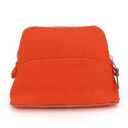 Hermes Pouch Bolide Pouch Mini Cotton Orange Silver Hardware Small Bag Bag-in-ba