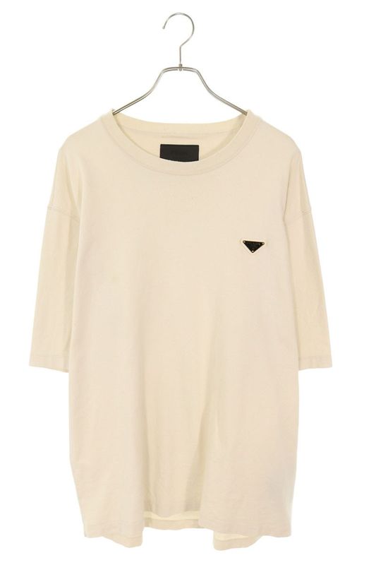 Prada Ujn861 SWM0 14LK Triangle Plate Cotton T-shirt Men's XXL