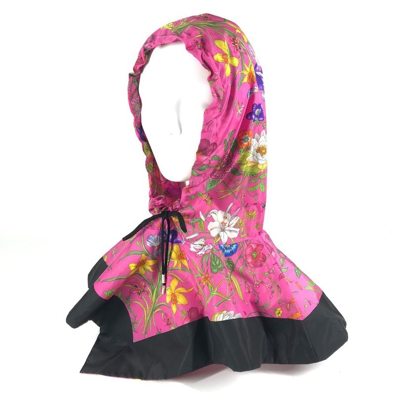Gucci Poncho Flora Floral 555181 Nylon Pink