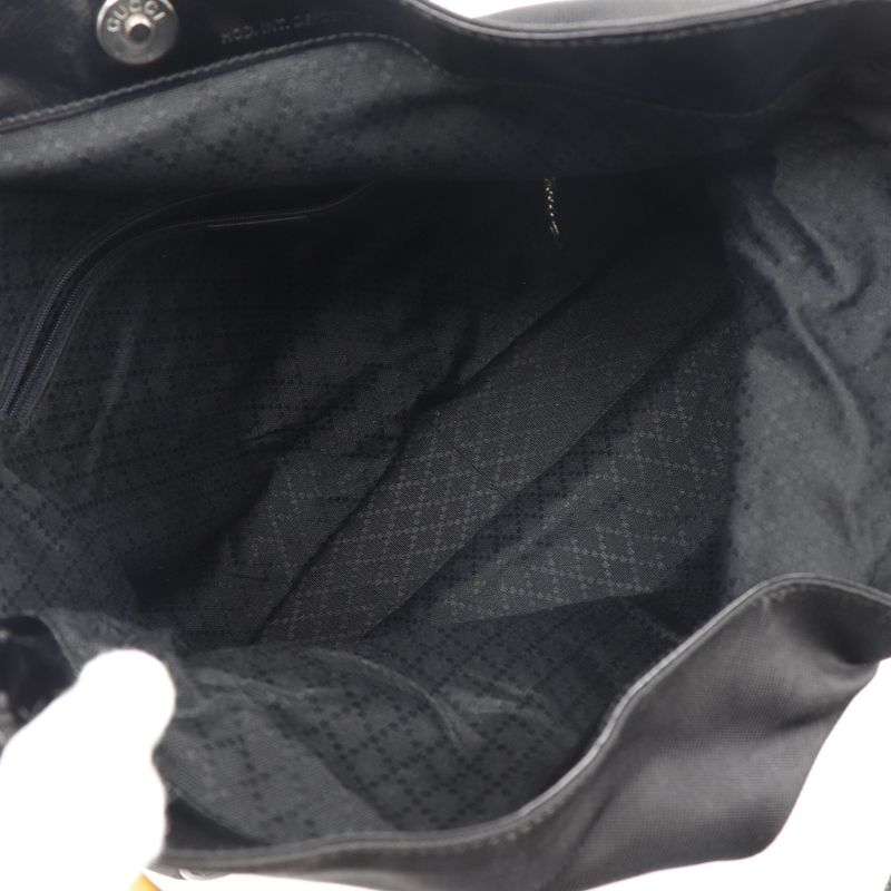 Gucci 001.2123.1577 Nylon Canvas And Bamboo Ladies Handbag