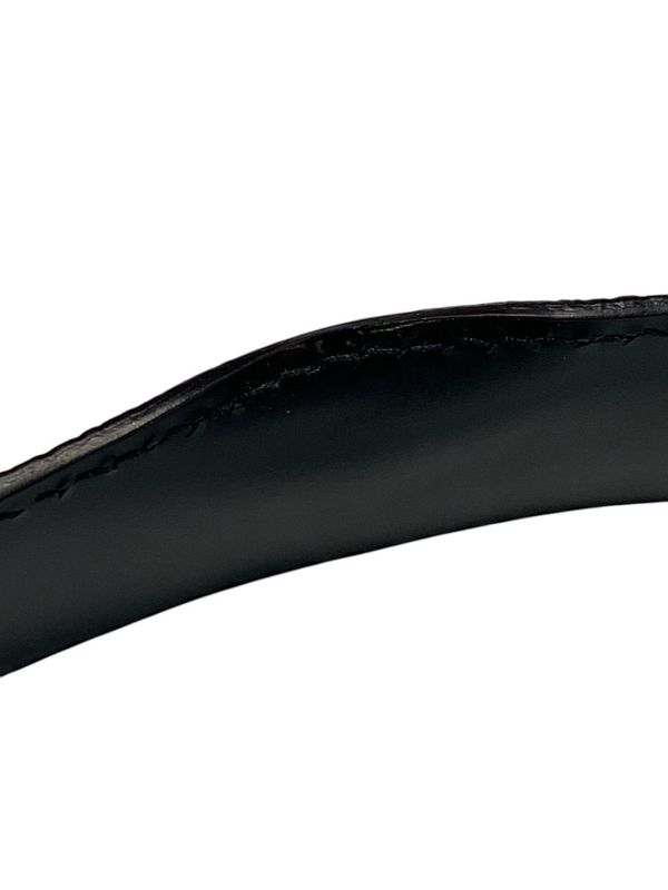 1465 Bulgari Logomania 110/44 Black Silver Hardware Lq-g18-38195 Men's Belt