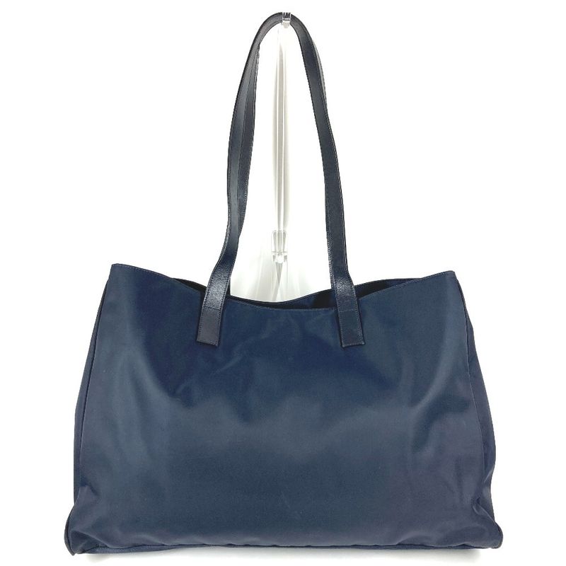 Fendi Shoulder Bag FF Logo Extra Large Nylon Navy