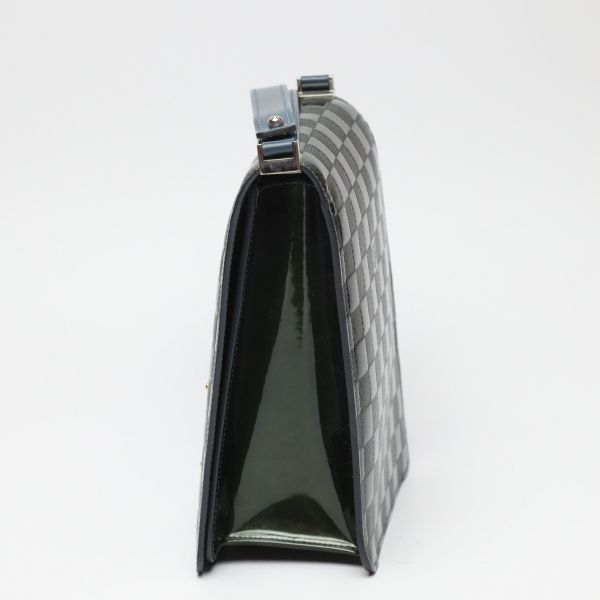 Louis Vuitton M92128 Damier Vernis Club Handbag Petrol Blue Shoulder Bag Louis