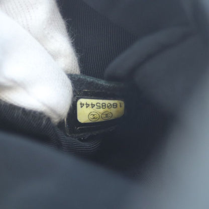 Chanel 18s Black Lambskin Flap Hoop Matelasse Shoulder Bag Handbag Silver Black