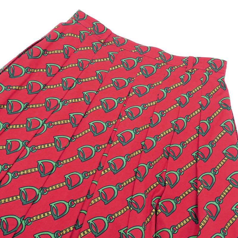 Gucci Fupli Tsukato Bit Motif Size 42 Red Cotton Ladies Women's Clothes
