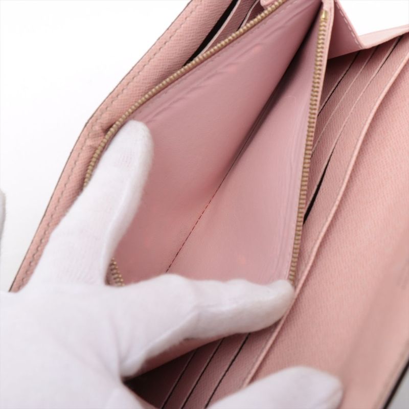 Louis Vuitton Monogram Portefeuille-sarah Long Wallet M62235 Brown × Rose
