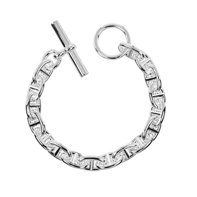Hermes Chaine D'ancre PM 17 Links Approx 15.5cm (6.10in) Silver 925 Ladies 38g