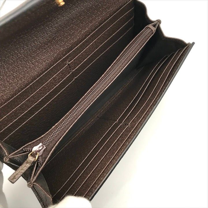 Gucci Ophidia GG Continental Wallet Leather Brown