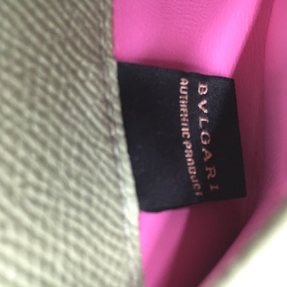 Bvlgari Bvlgari Card Case Green X Pink