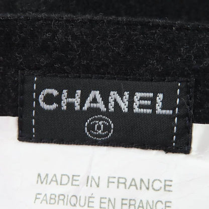 CHANEL Vintage P05858v03532 100% Wool 100% Silk Lining Tight Skirt With Coco