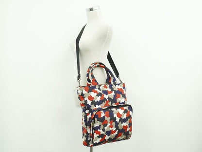 Authentic Prada Camouflage Pattern 2WAY Shoulder Bag Handbag Pochette Canvas