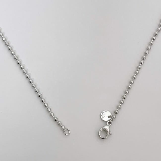 Tiffany & Co Necklace Oval Tag Long Necklace Silver