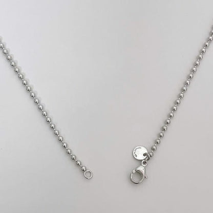 Tiffany & Co Necklace Oval Tag Long Necklace Silver