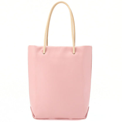 Chanel Mini Tote Bag Essential Logo Mark Lambskin Pink Silver Hardware Handbag