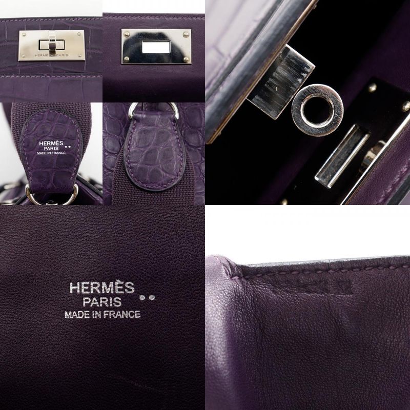 Hermes Toolbox 20 2WAY Shoulder Niloticus Amethyst Purple □O Ladies Handbag